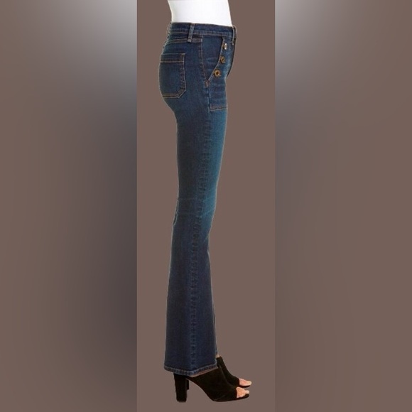 VERONICA BEARD NEW FLORENCE High Rise 11" Flare Jean Size 14/32 - Picture 7 of 9